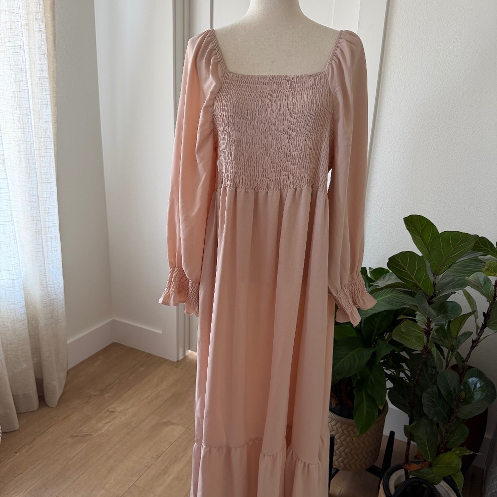 Pink long sleeve dress